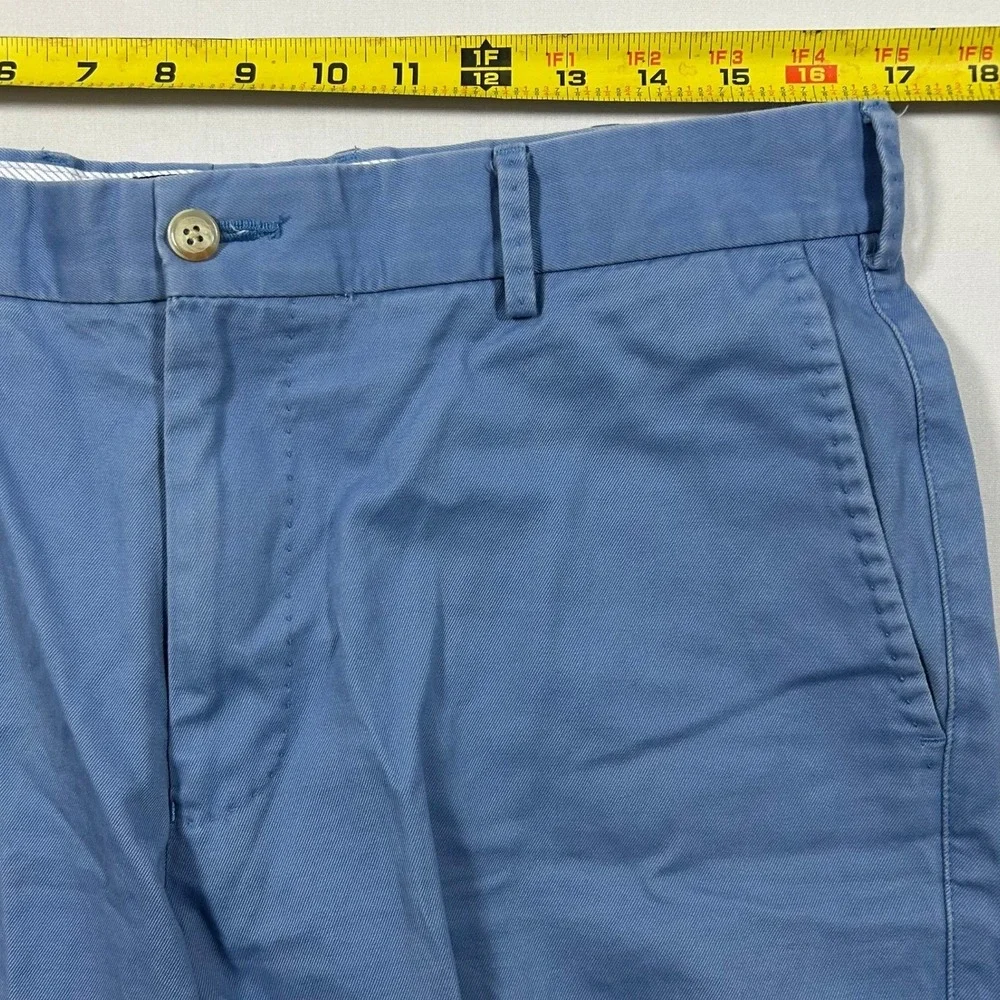 Peter Millar Shorts Mens 34 Blue Flat Front Chino Golf Pima‎ Cotton Twill 8.5